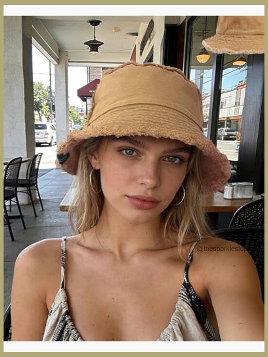 Washed Cotton Bucket Hat Packable Reversible Fisherman Cap Sun Protection